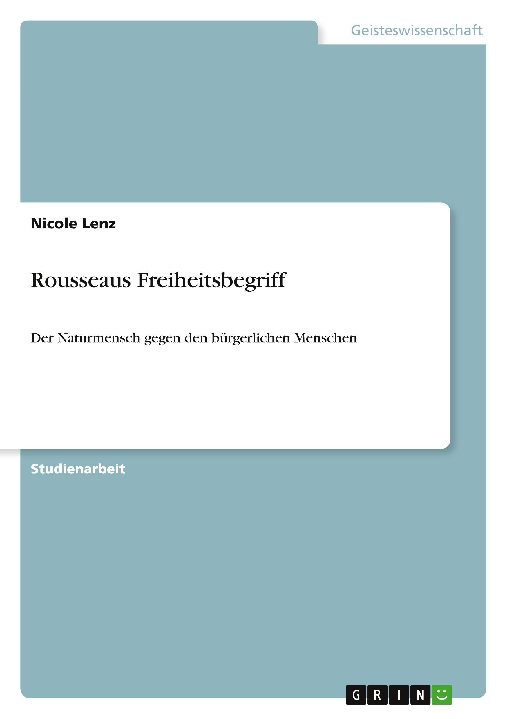 Vorderes Coverbild Rousseaus Freiheitsbegriff