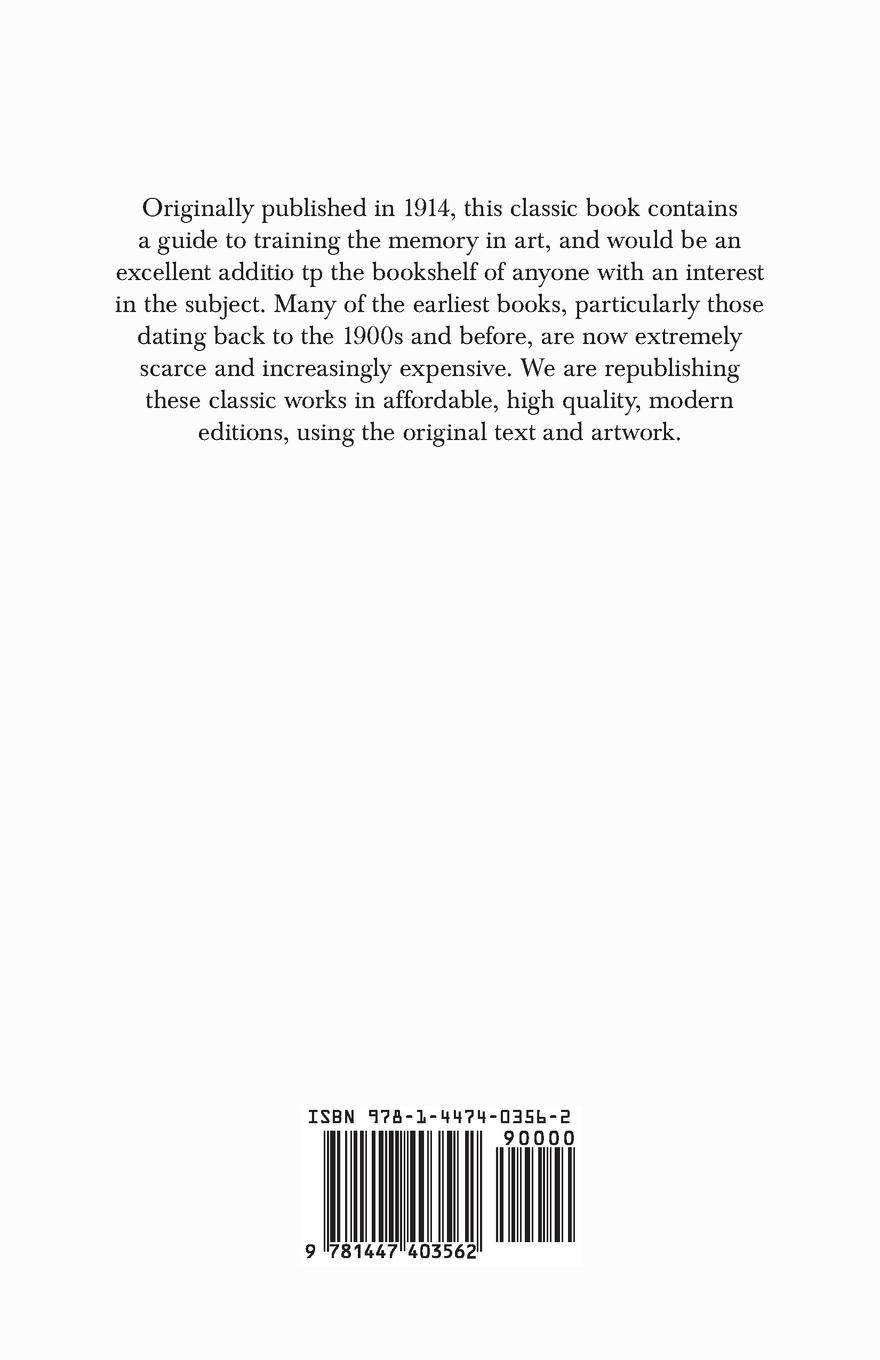 Rückseitencover The Training of the Memory in Art and the Education of the Artist