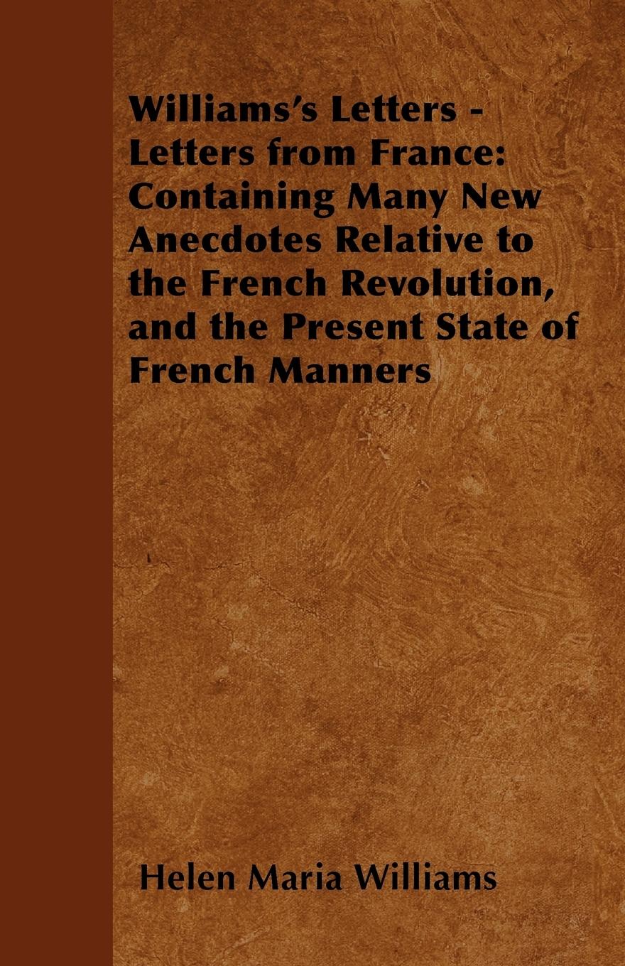 Vorderes Coverbild Williams's Letters - Letters from France