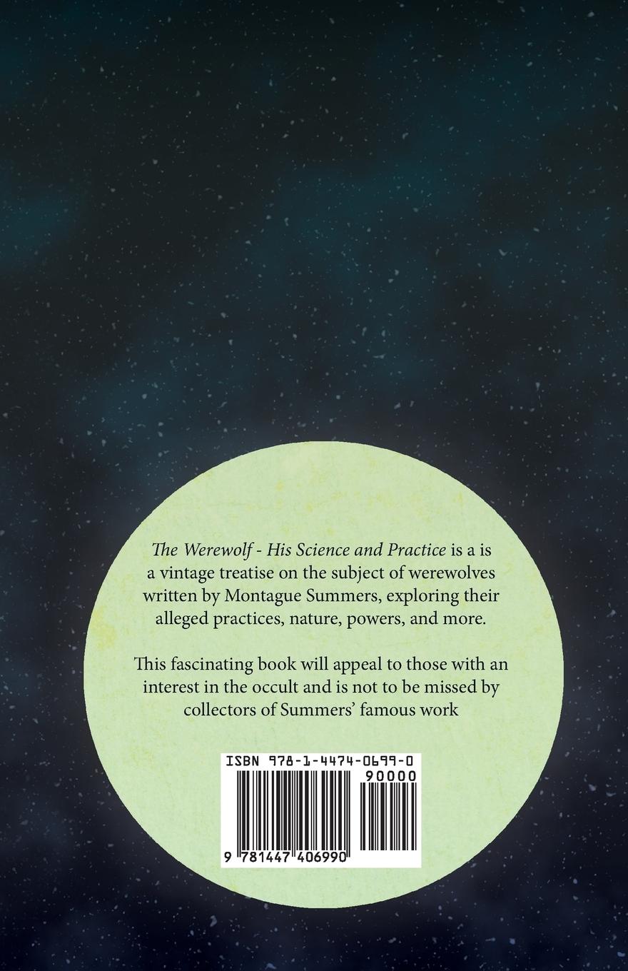 Rückseitencover The Werewolf - His Science and Practices (Fantasy and Horror Classics)