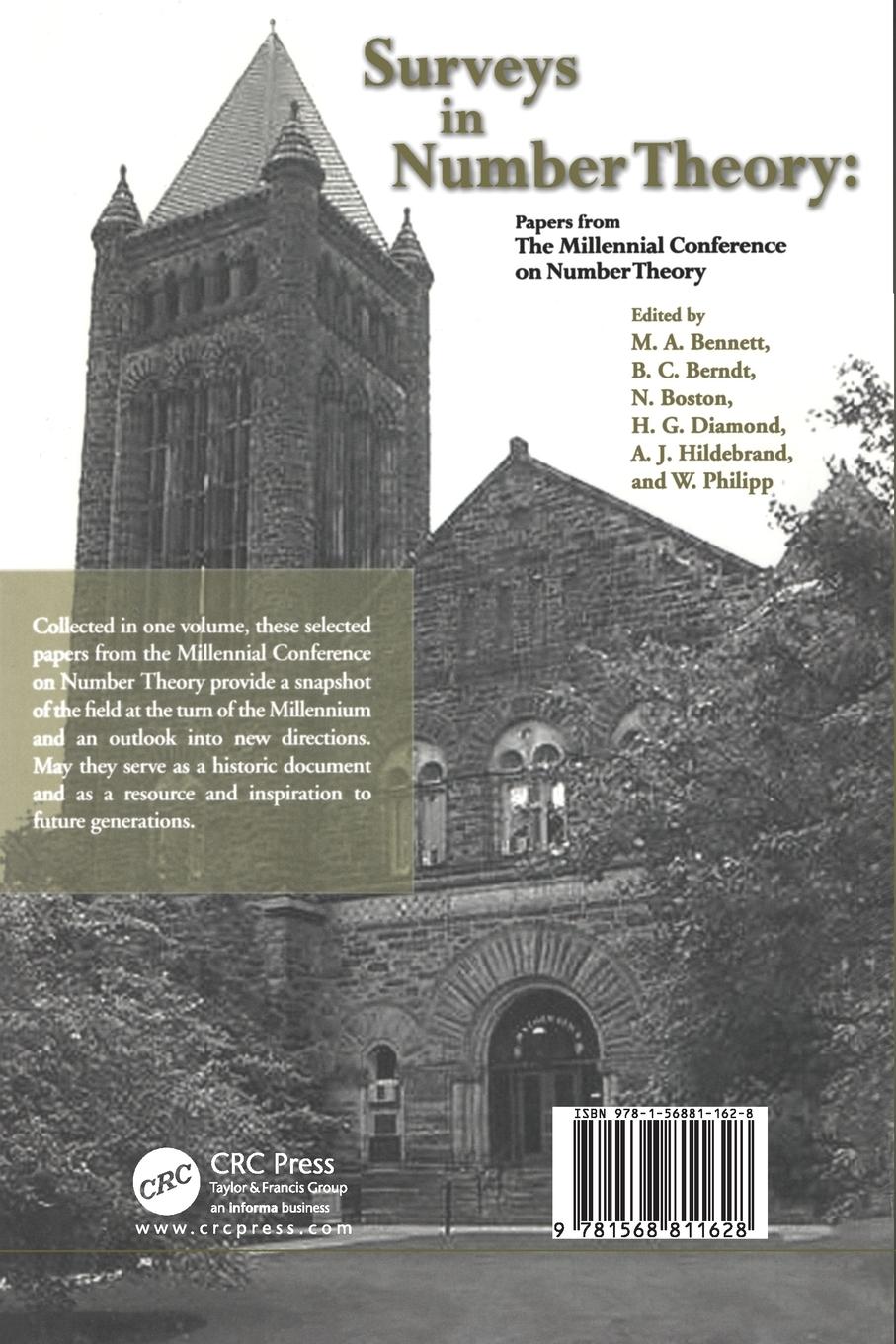 Rückseitencover Surveys in Number Theory