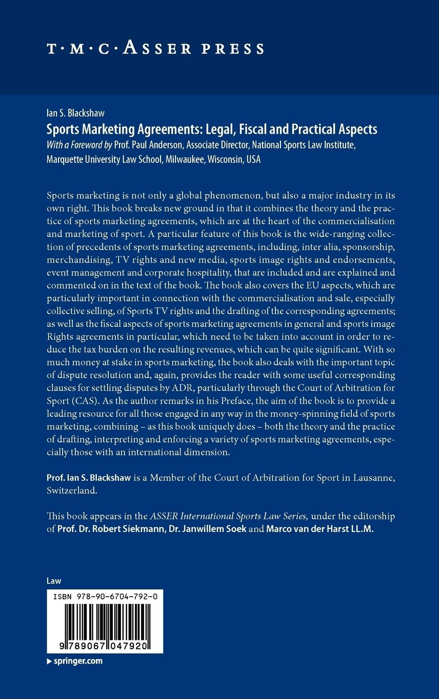 Rückseitencover Sports Marketing Agreements: Legal, Fiscal and Practical Aspects