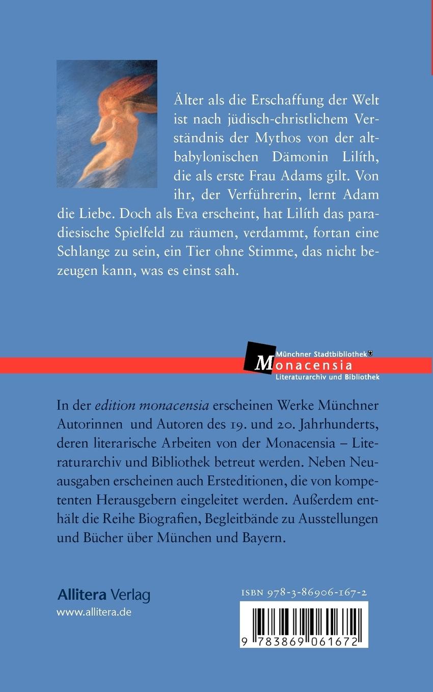 Rückseitencover Lilíth, eine Metamorphose