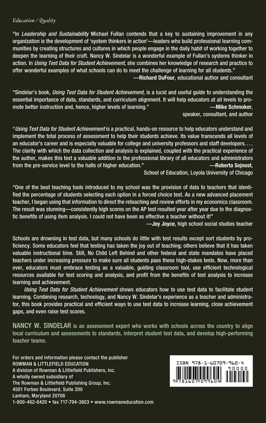 Rückseitencover Using Test Data for Student Achievement