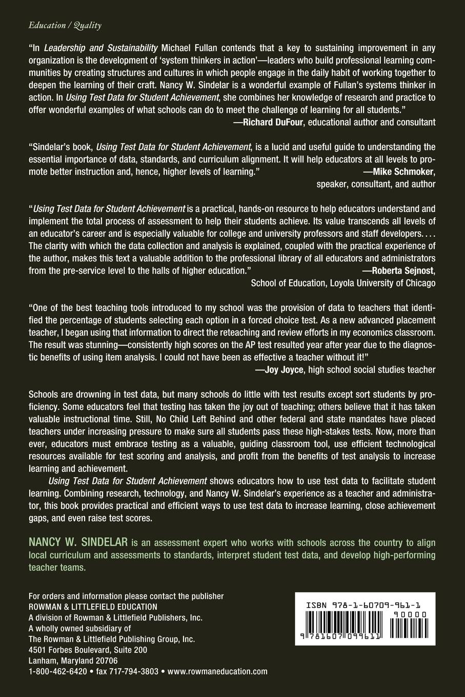 Rückseitencover Using Test Data for Student Achievement