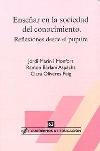 Vorderes Coverbild Enseñar en la sociedad del conocimiento : reflexiones desde el pupitre