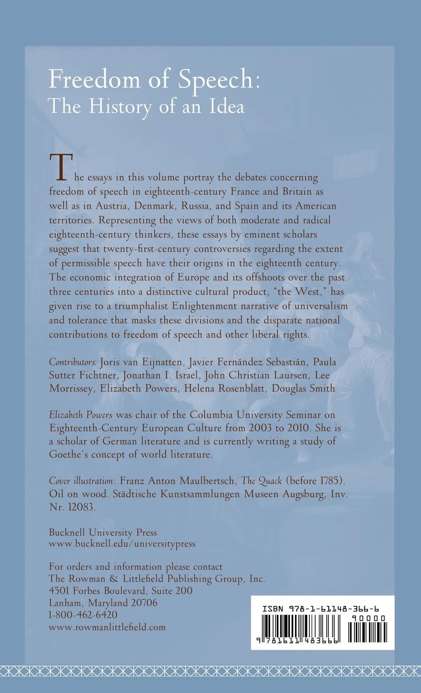 Rückseitencover Freedom of Speech