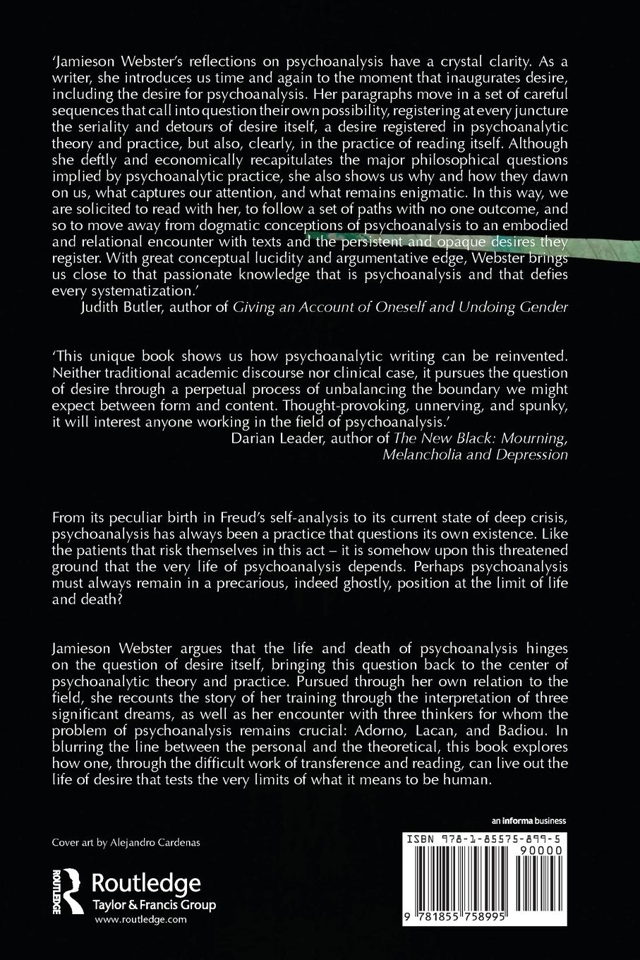 Rückseitencover The Life and Death of Psychoanalysis