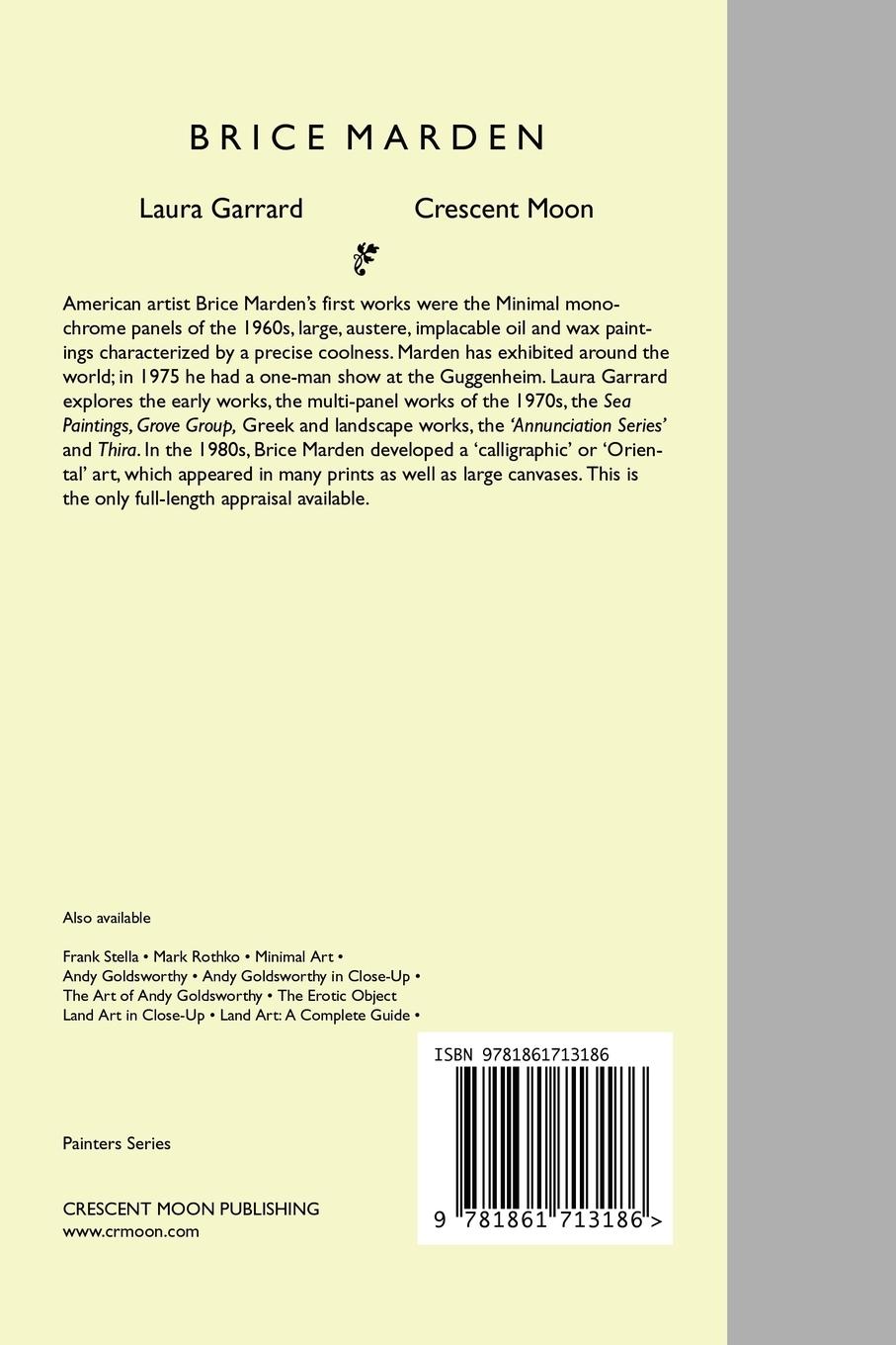 Rückseitencover Brice Marden