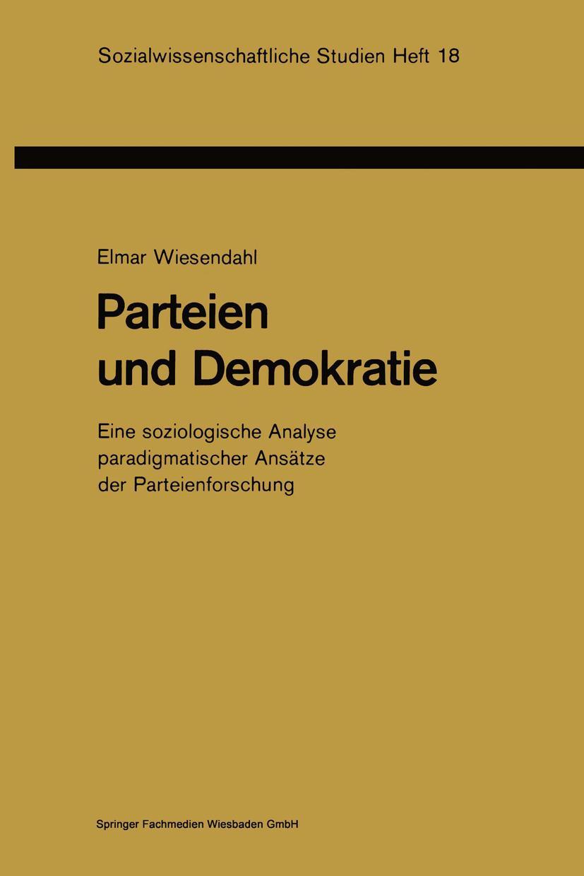 Vorderes Coverbild Parteien und Demokratie