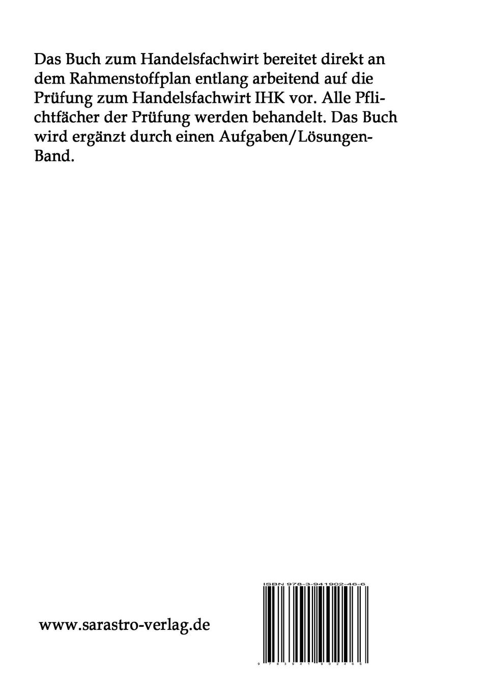 Rückseitencover Handelsfachwirt - Das prüfungsrelevante Wissen