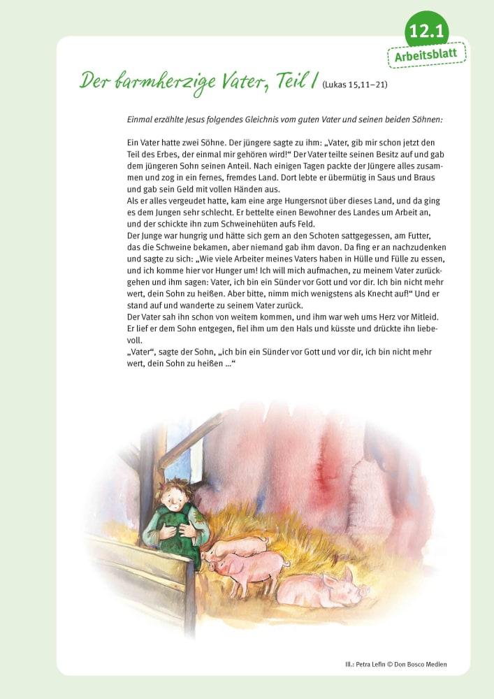 Beispielinhalt (Bild) Unser Weg zur Erstkommunion, Begleitmappe für Kinder