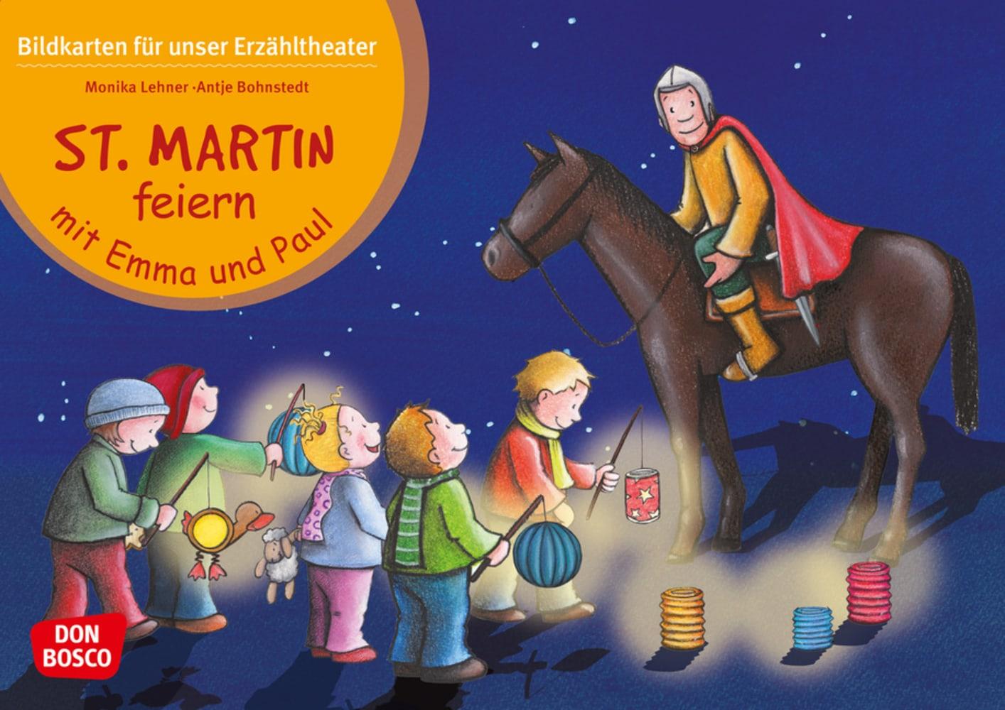 Vorderes Coverbild St. Martin feiern mit Emma und Paul. Kamishibai Bildkartenset.