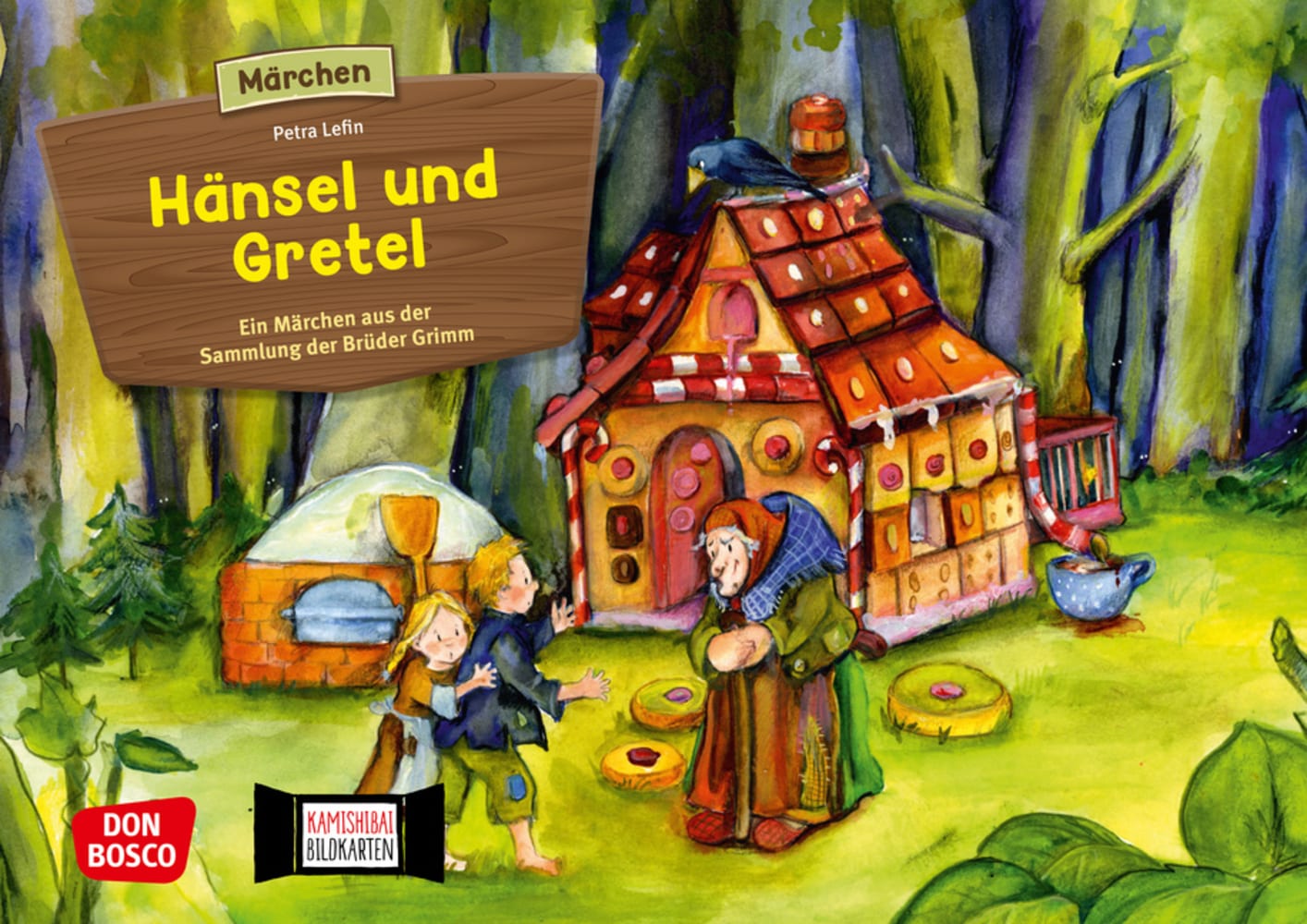 Vorderes Coverbild Hänsel und Gretel. Kamishibai Bildkartenset
