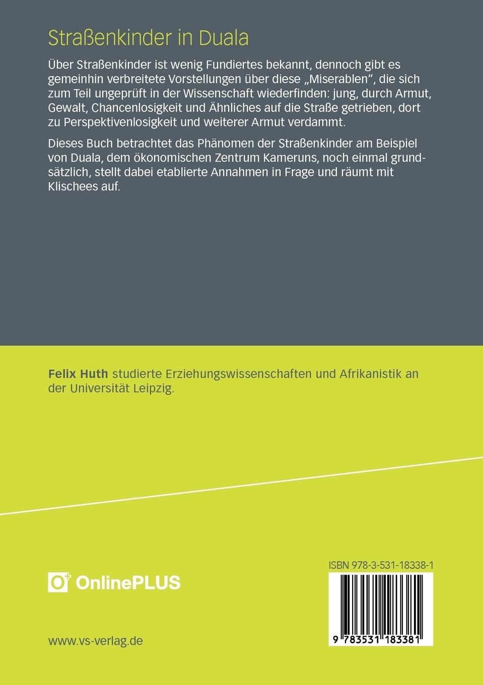 Rückseitencover Straßenkinder in Duala