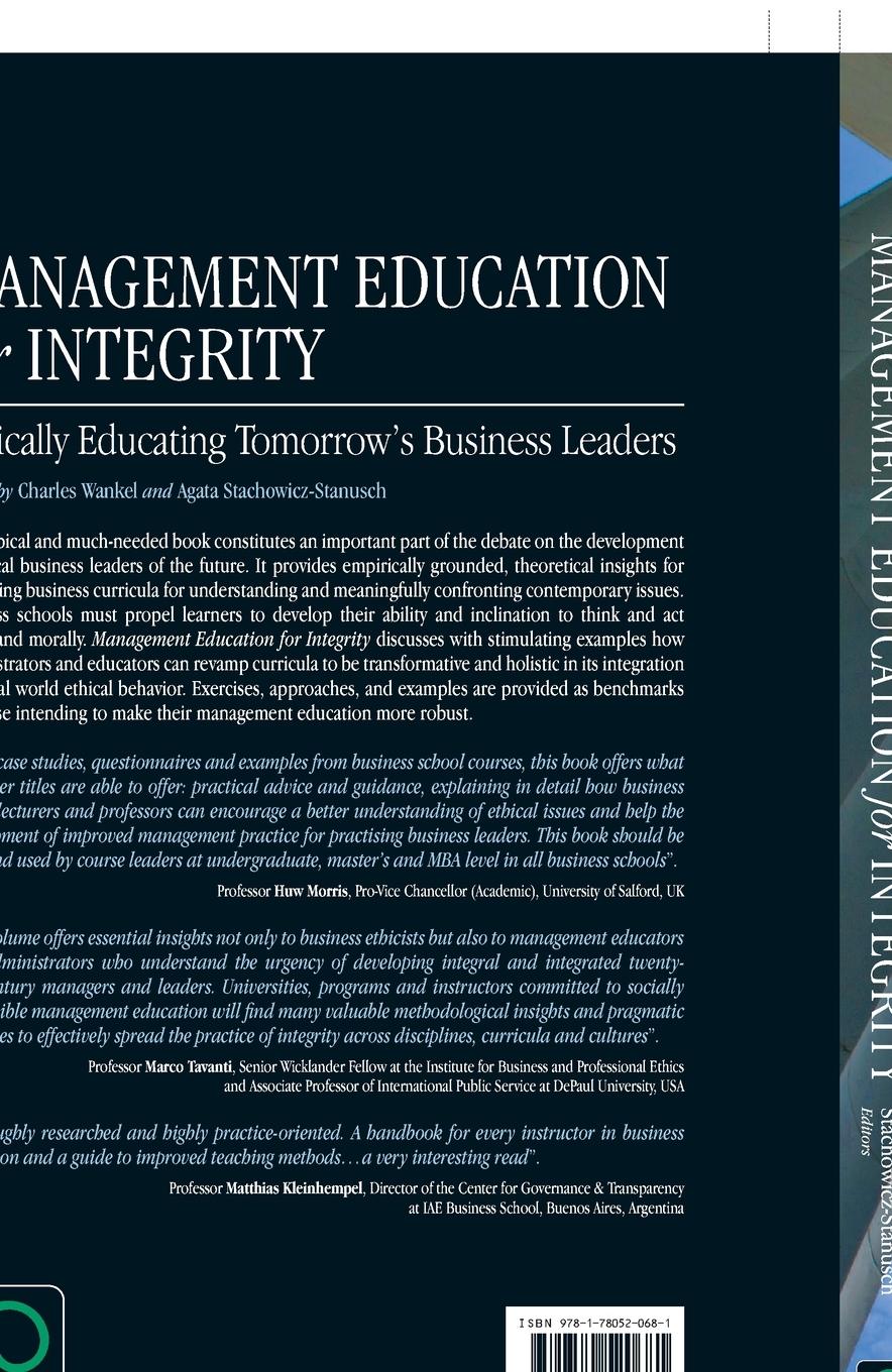 Rückseitencover Management Education for Integrity
