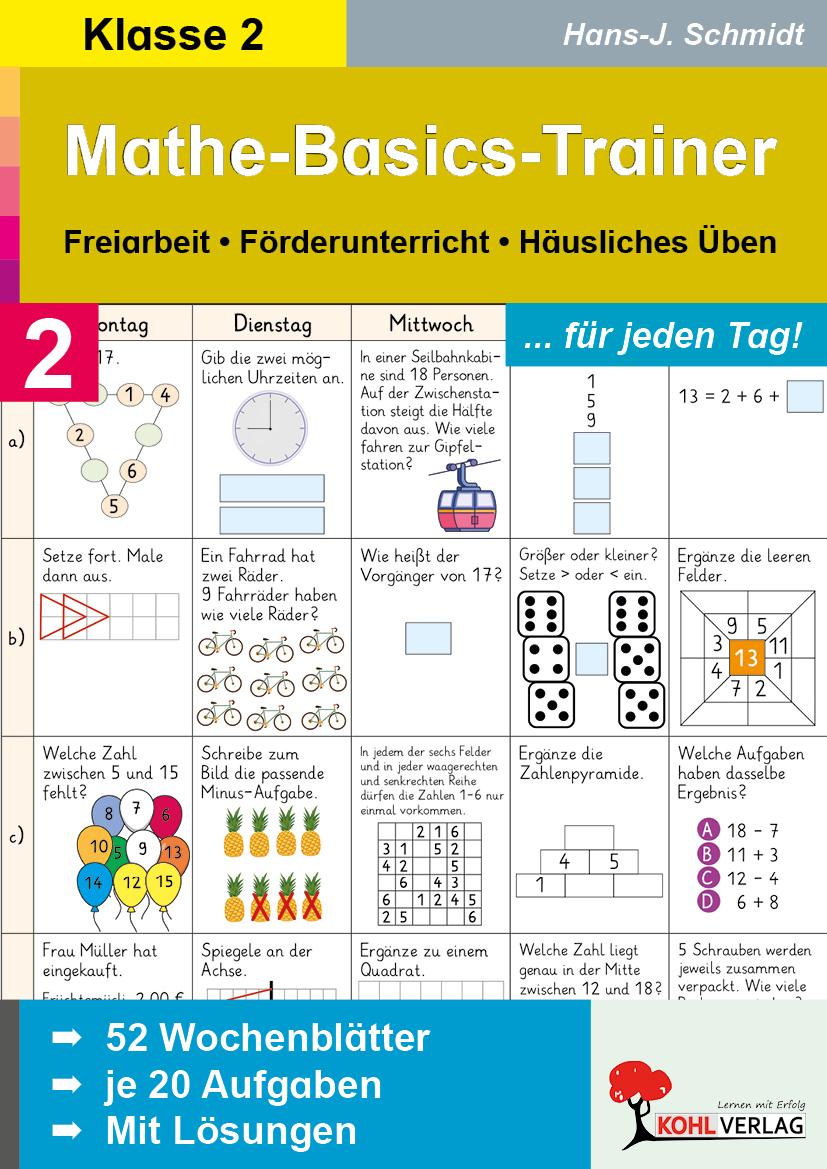 Vorderes Coverbild Mathe-Basics-Trainer / 2. Schuljahr Grundlagentraining für jeden Tag