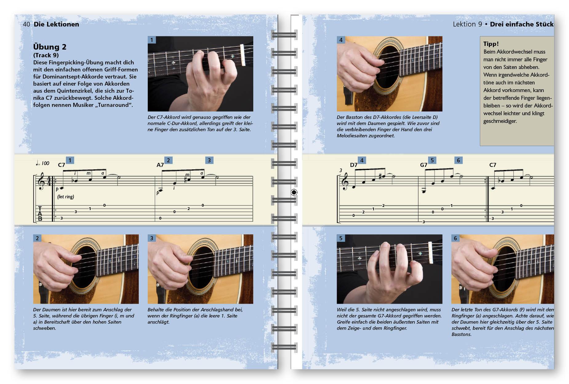 Beispielinhalt (Bild) Fingerpicking - Der Komplettkurs