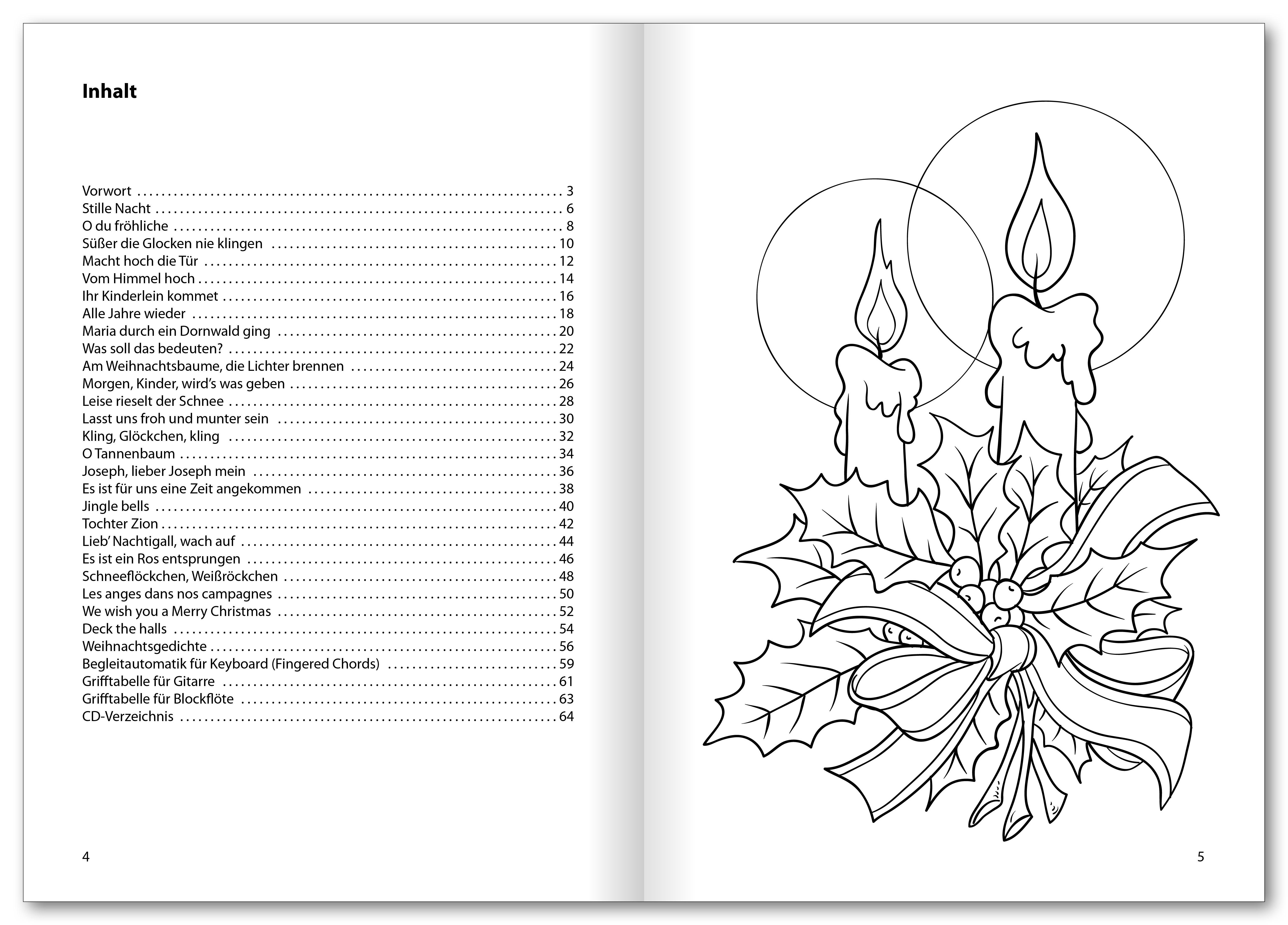 Beispielinhalt (Bild) Die schönsten Weihnachtslieder