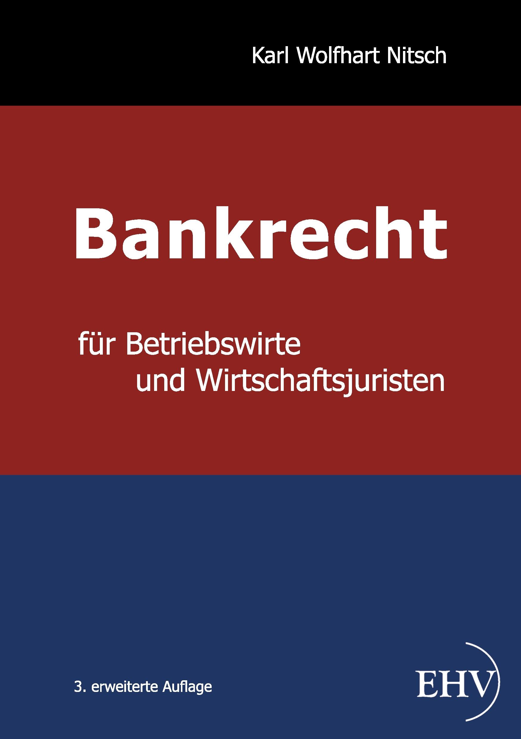 Vorderes Coverbild Bankrecht für Betriebswirte und Wirtschaftsjuristen