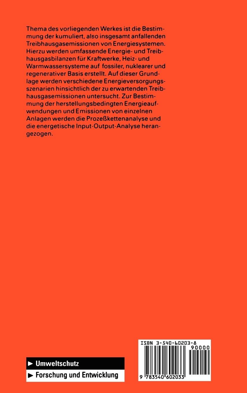 Rückseitencover Kumulierte Treibhausgasemissionen zukünftiger Energiesysteme