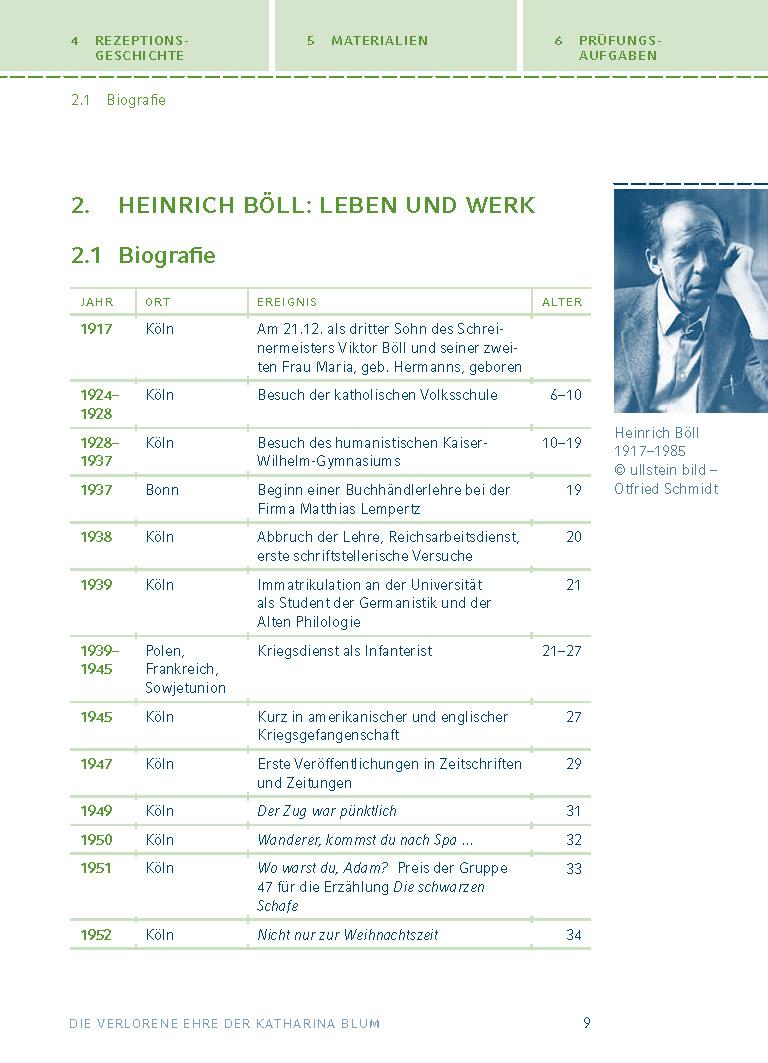 Beispielinhalt (Bild) Die verlorene Ehre der Katharina BlumTextanalyse und Interpretation zu Heinrich Böll
