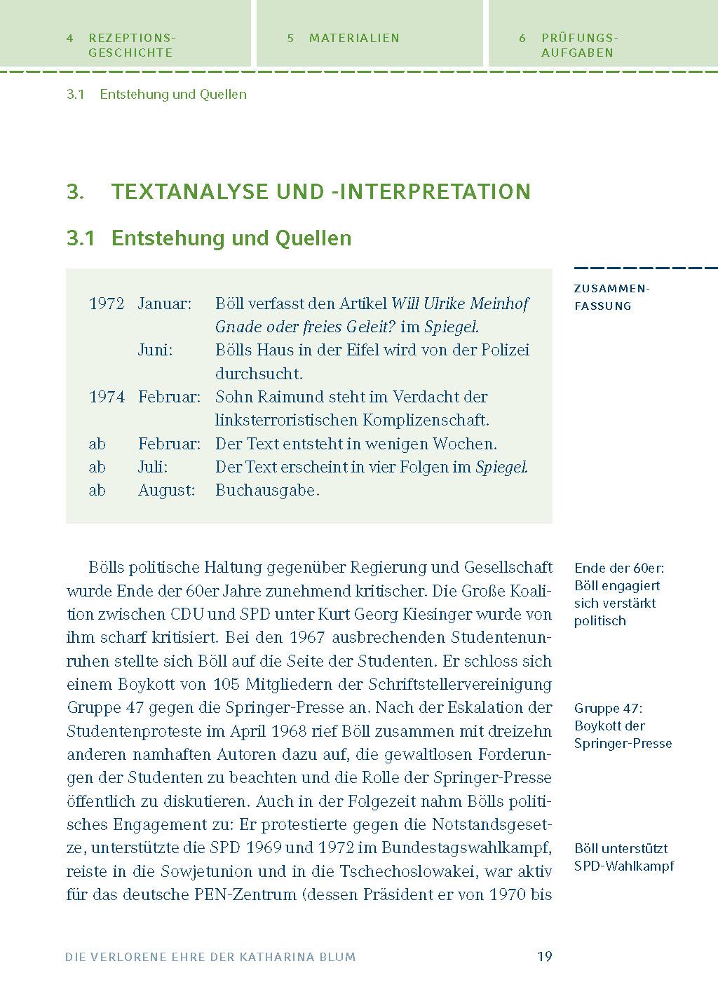 Beispielinhalt (Bild) Die verlorene Ehre der Katharina BlumTextanalyse und Interpretation zu Heinrich Böll