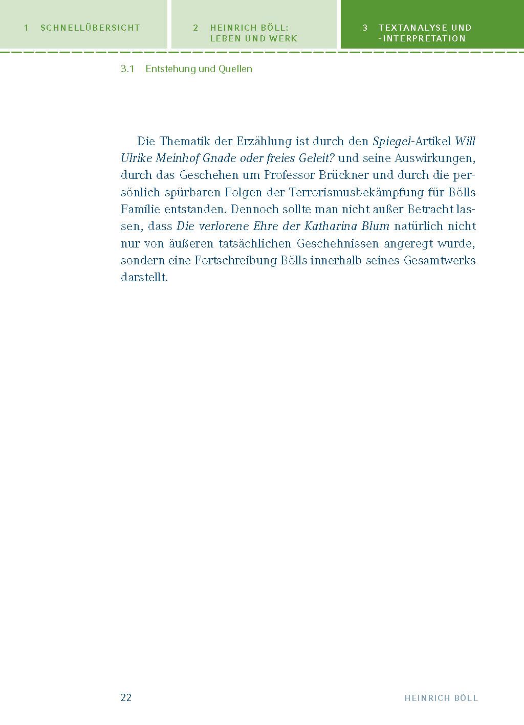 Beispielinhalt (Bild) Die verlorene Ehre der Katharina BlumTextanalyse und Interpretation zu Heinrich Böll