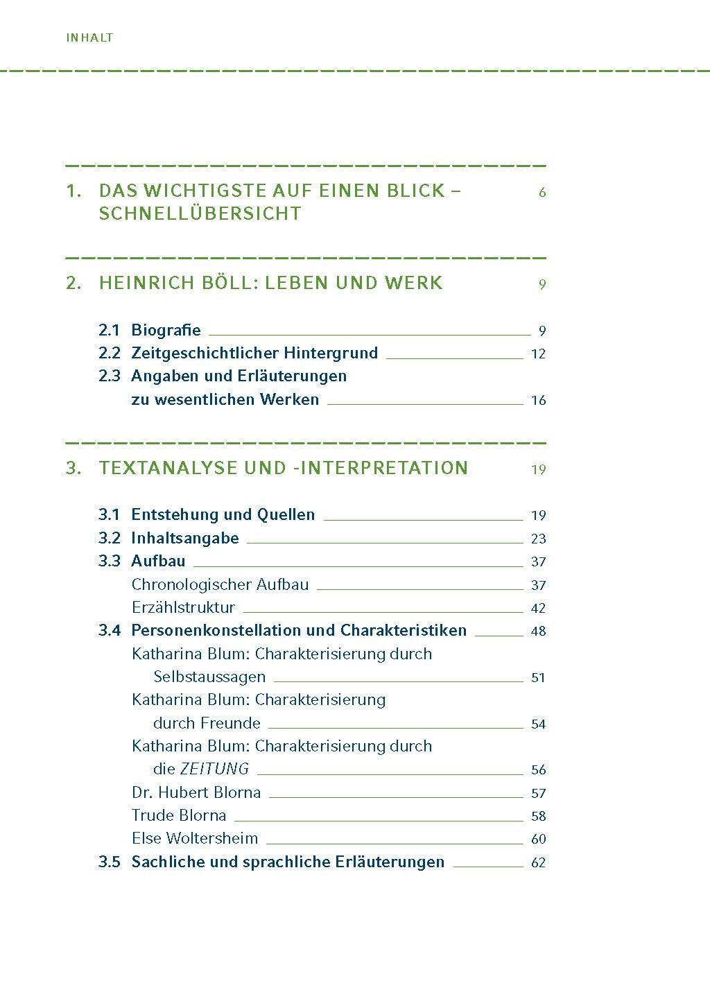 Beispielinhalt (Bild) Die verlorene Ehre der Katharina BlumTextanalyse und Interpretation zu Heinrich Böll