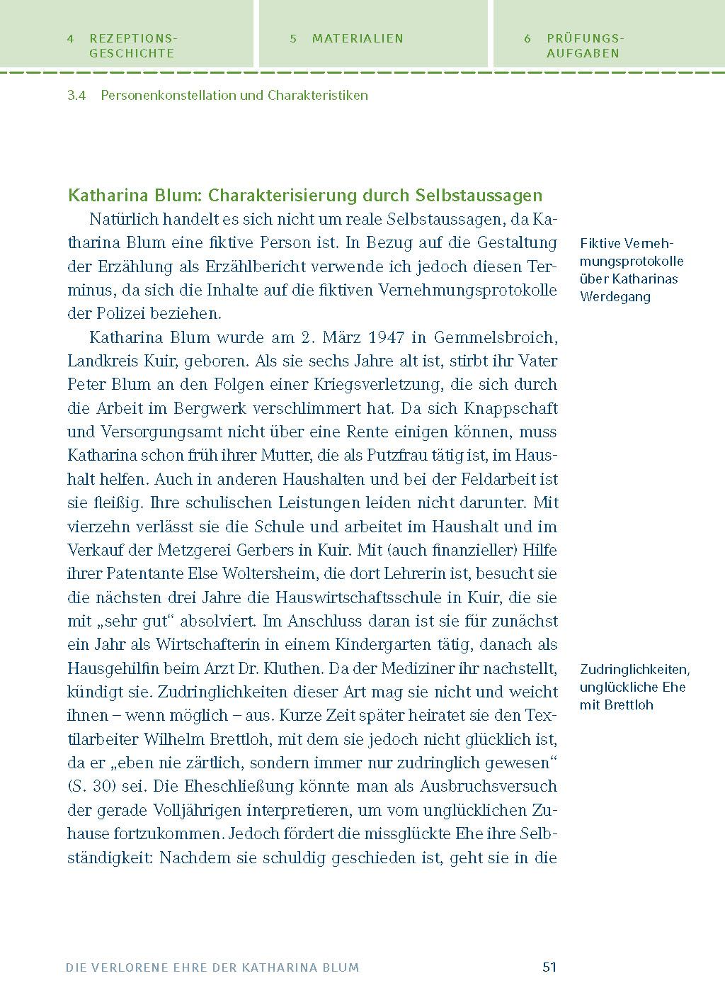 Beispielinhalt (Bild) Die verlorene Ehre der Katharina BlumTextanalyse und Interpretation zu Heinrich Böll