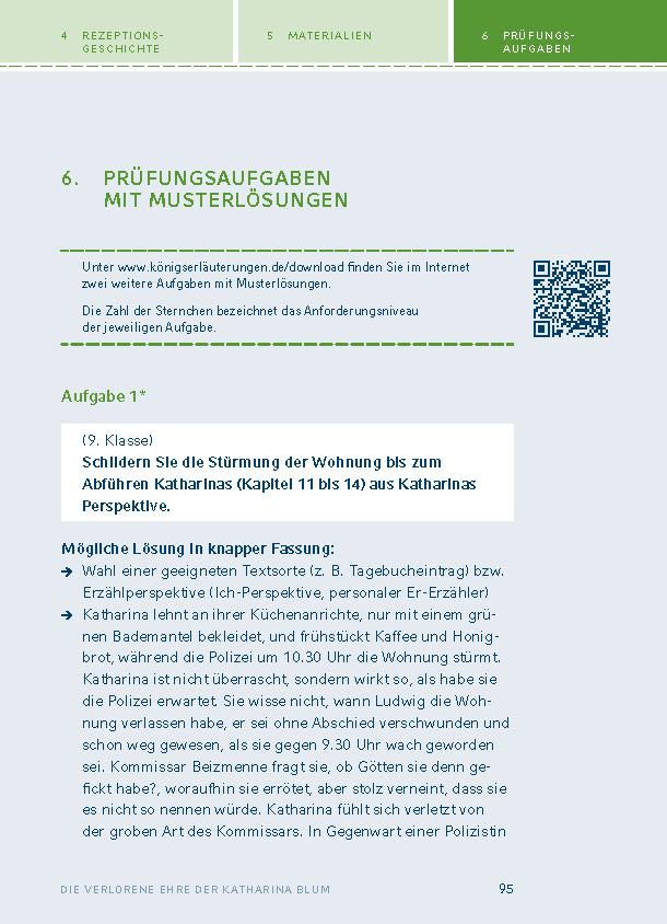 Beispielinhalt (Bild) Die verlorene Ehre der Katharina BlumTextanalyse und Interpretation zu Heinrich Böll