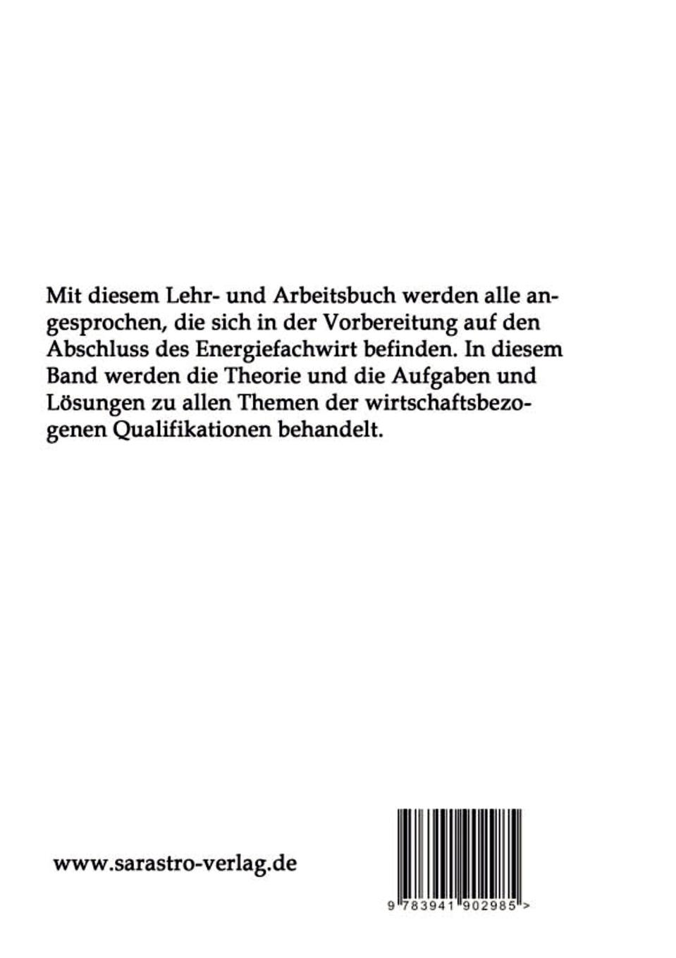 Rückseitencover Energiefachwirt - Das prüfungsrelevante Wissen