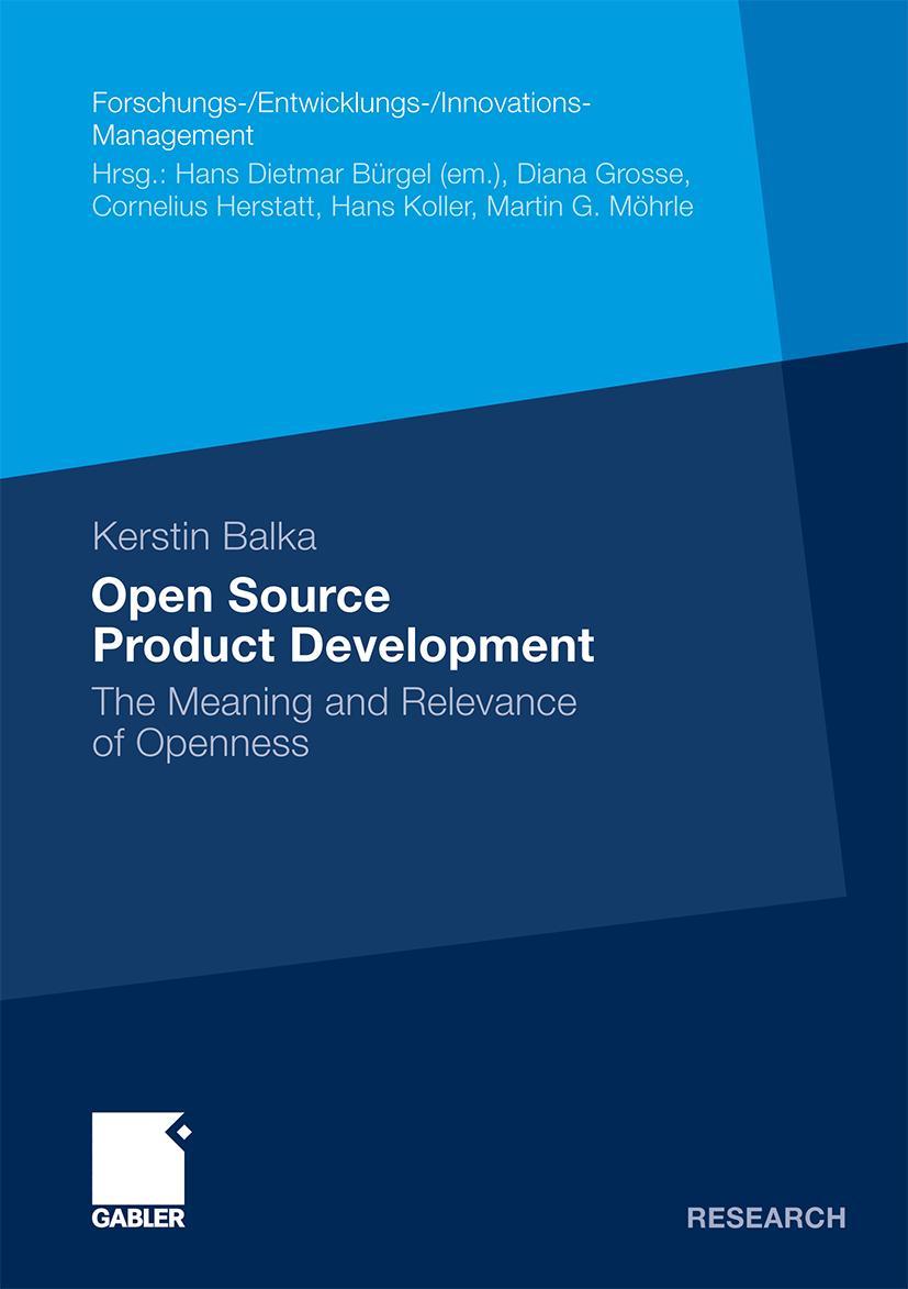 Vorderes Coverbild Open Source Product Development