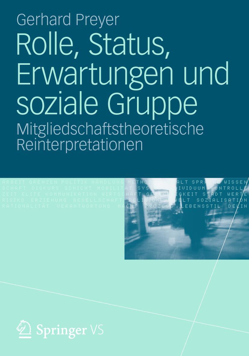 Vorderes Coverbild Rolle, Status, Erwartungen und soziale Gruppe