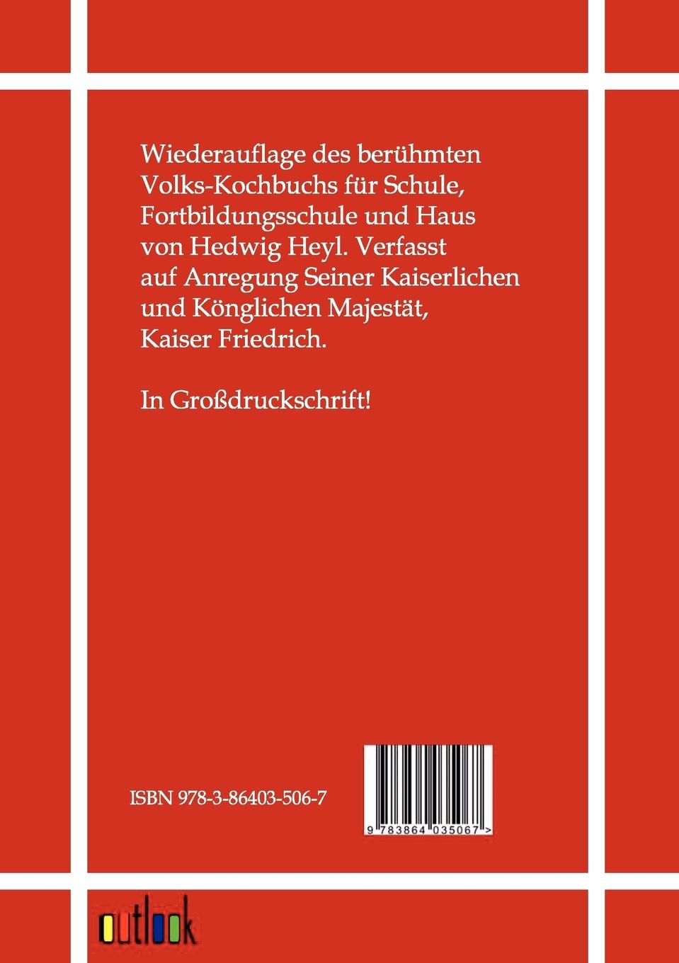 Rückseitencover Volks-Kochbuch (1905)