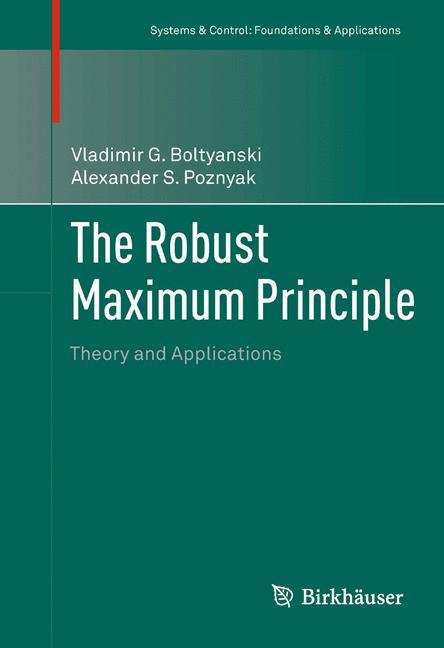 Vorderes Coverbild The Robust Maximum Principle