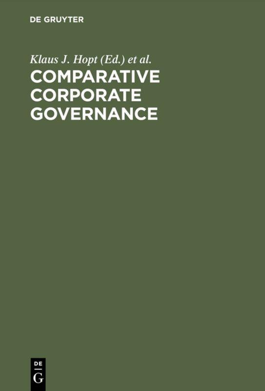 Vorderes Coverbild Comparative Corporate Governance