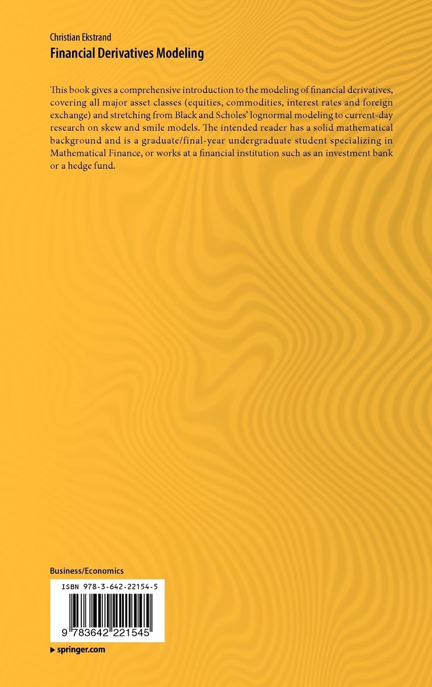 Rückseitencover Financial Derivatives Modeling