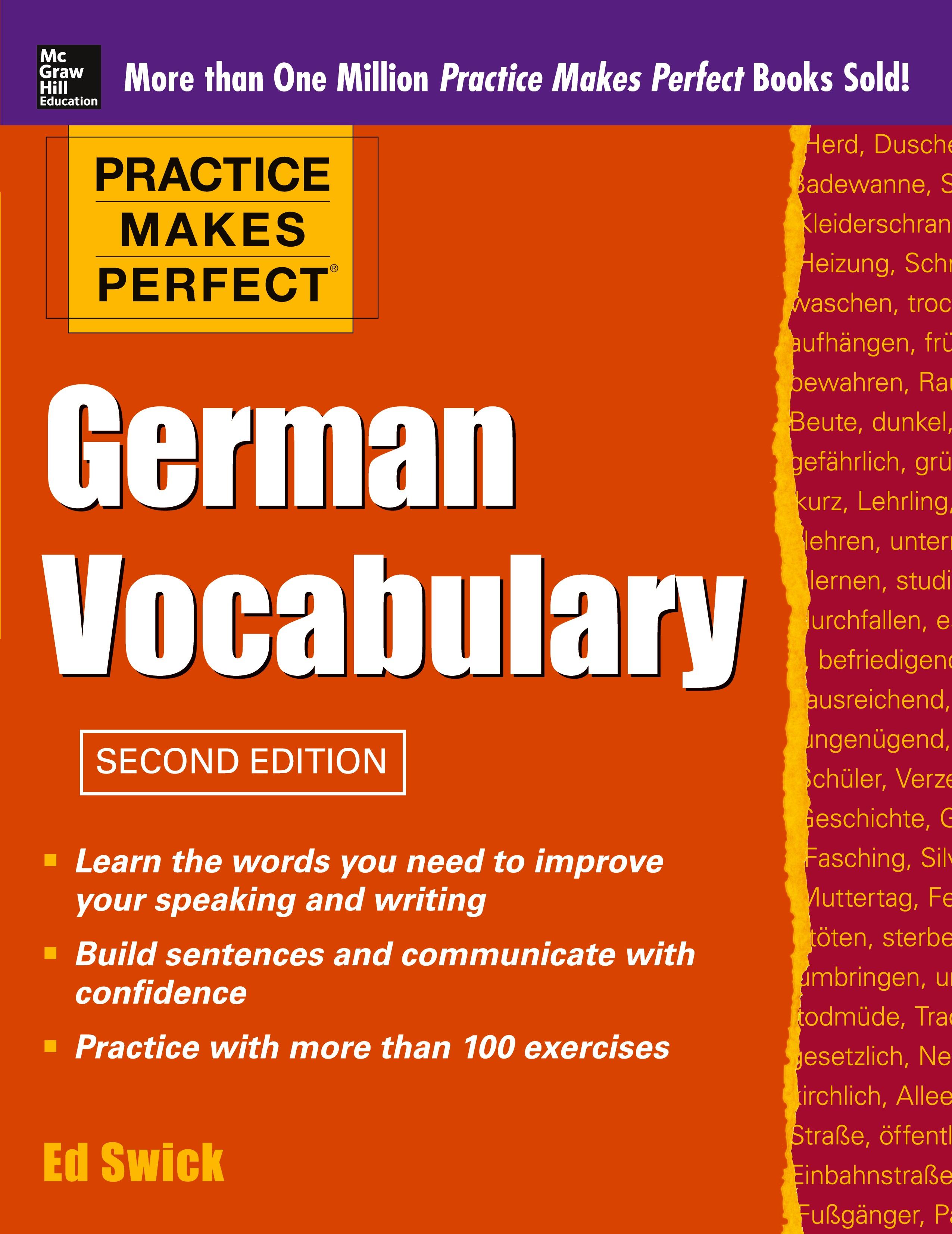 Vorderes Coverbild PMP GERMAN VOCABULARY 2E