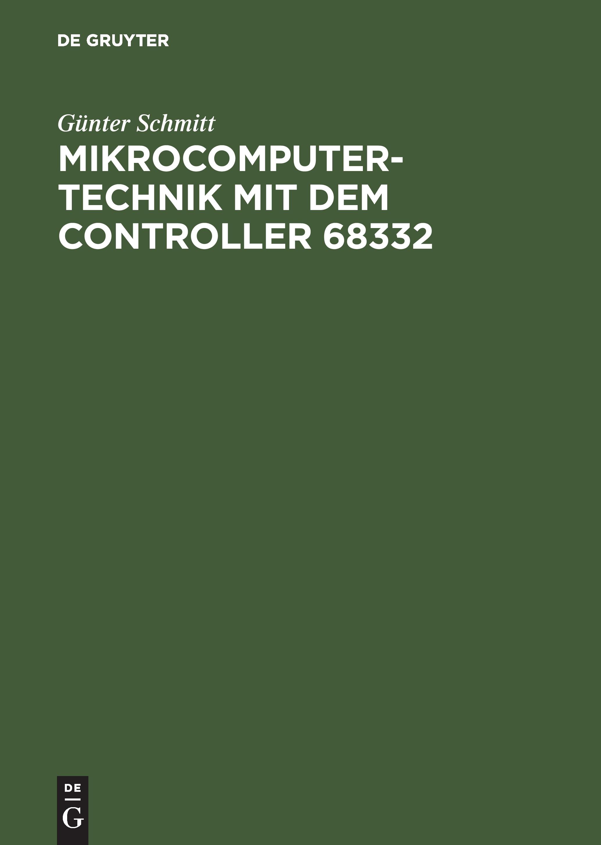 Vorderes Coverbild Mikrocomputertechnik mit dem Controller 68332
