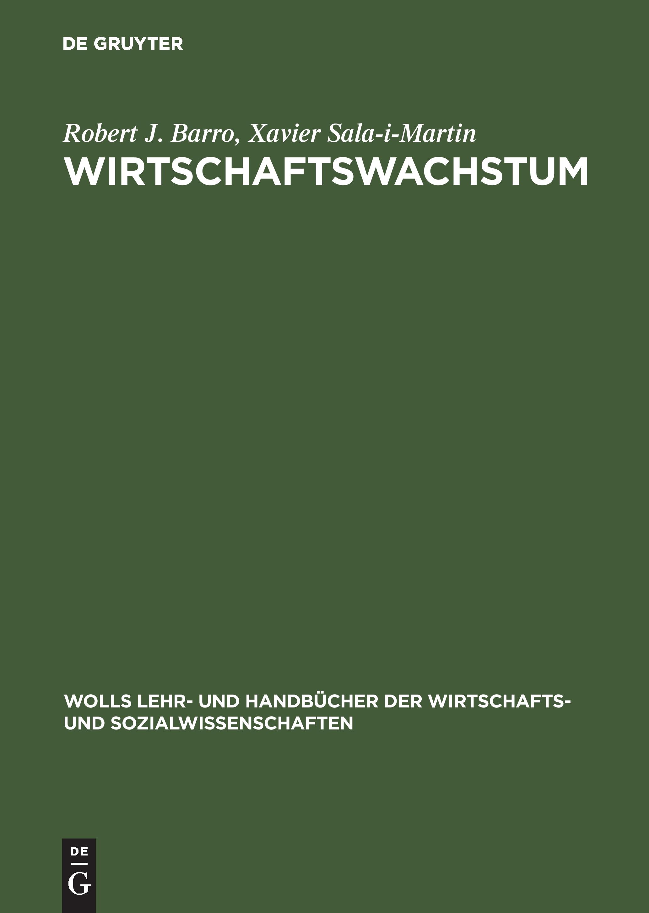 Vorderes Coverbild Wirtschaftswachstum