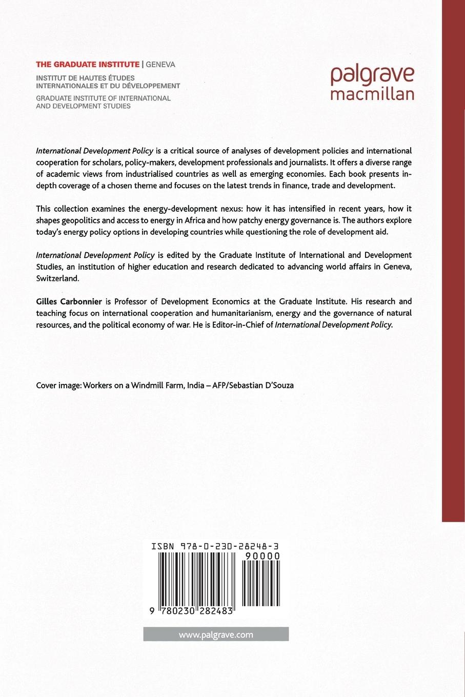Rückseitencover International Development Policy: Energy and Development
