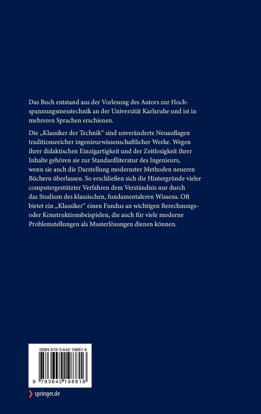 Rückseitencover Hochspannungsmesstechnik