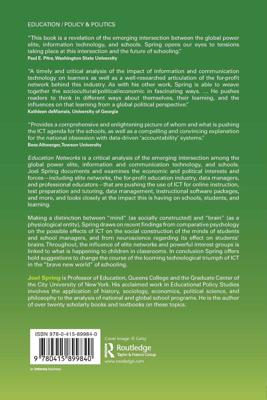 Rückseitencover Education Networks