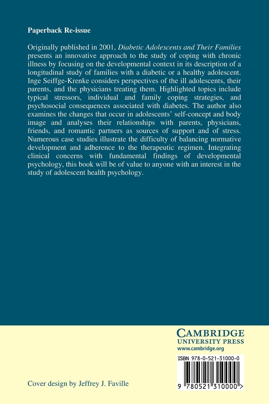 Rückseitencover Diabetic Adolescents and Their Families