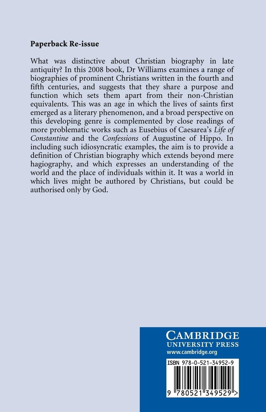 Rückseitencover Authorised Lives in Early Christian Biography