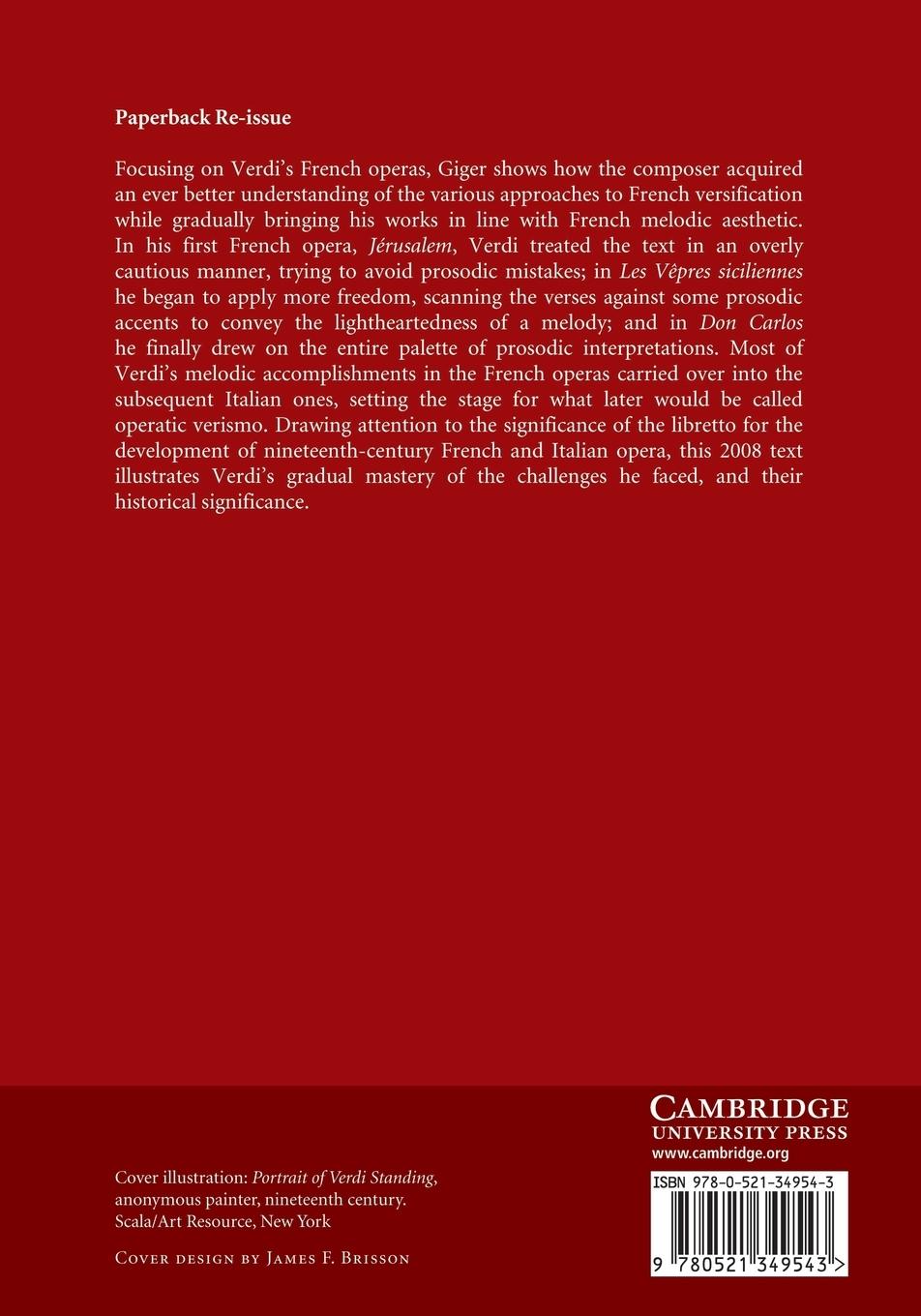 Rückseitencover Verdi and the French Aesthetic
