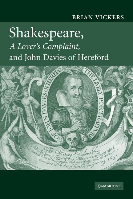 Vorderes Coverbild Shakespeare, 'a Lover's Complaint', and John Davies of Hereford