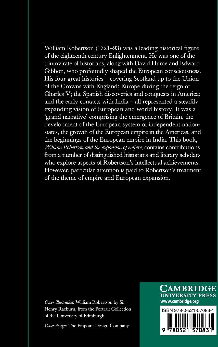 Rückseitencover William Robertson and the Expansion of Empire