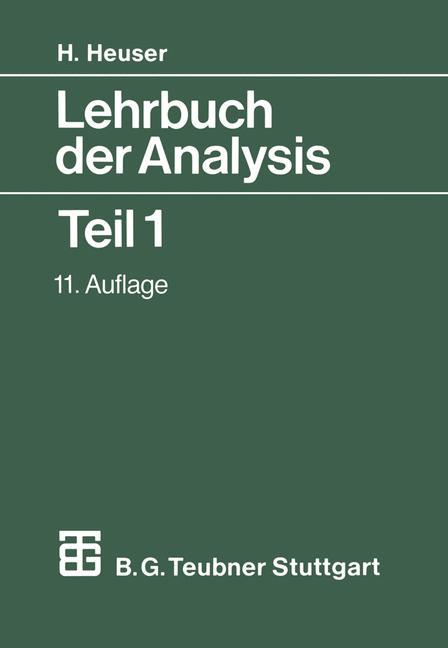 Vorderes Coverbild Lehrbuch der Analysis